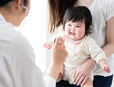 乳幼児健診のようす